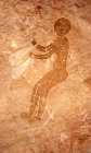 Algeria Tassili nAjjer cave painting, tattoed  woman